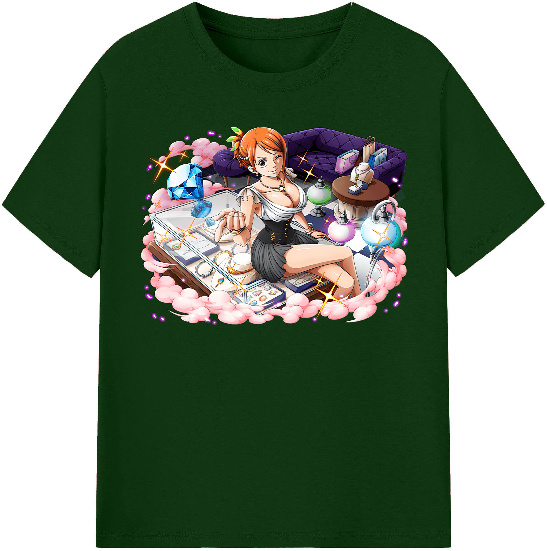 ワンピース ナミ ONE PIECE Nami 綿100％半袖Tシャツ（フロントプリント）